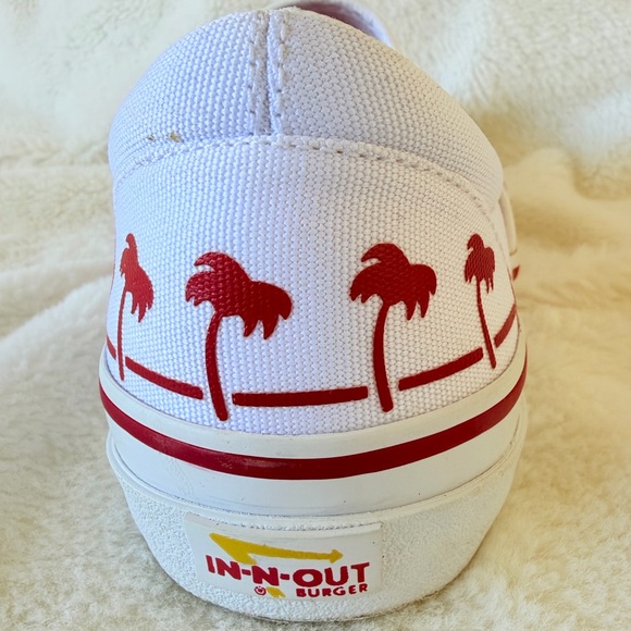 In-N-Out Burger "Drink Cup" Red and White Slip-On Canvas Sneakers - Men Size 8 - Picture 11 of 16